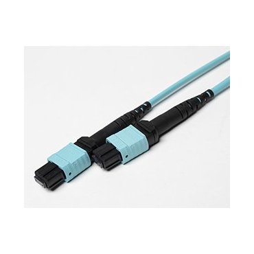 OM4 MTP/MPO to MTP/MPO 12 Strand Female Multi-Fiber Patch Cable 100G