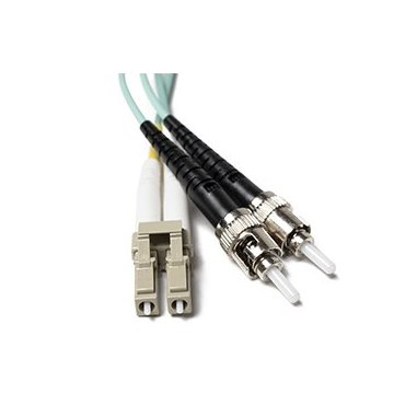 OM4 LC ST Fiber Patch Cable | 100G Duplex 50/125 Multimode