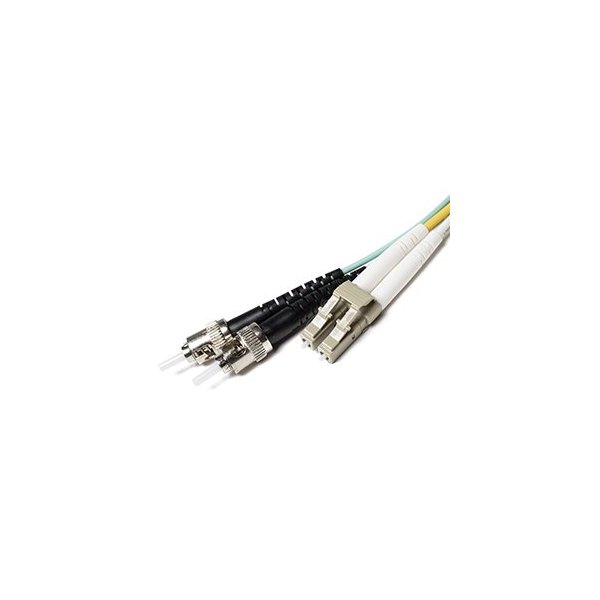 OM3 LC ST Plenum Duplex Fiber Patch Cable 10G 50/125 Multimode