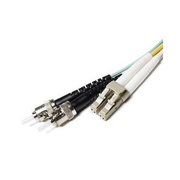 OM4 LC ST Fiber Patch Cable | Bend Insensitive OFNP 100G DX 50/125 Multimode