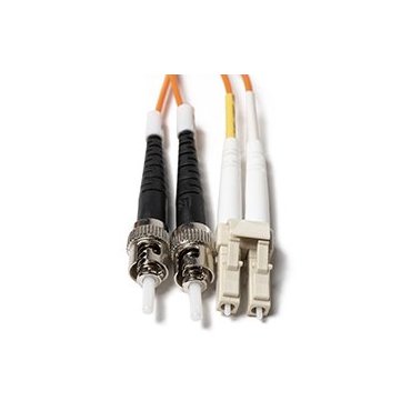 OM2 LC ST Plenum Duplex Fiber Patch Cable 50/125 Multimode