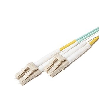 OM4 LC LC Fiber Patch Cable | Plenum 100G Duplex 50/125 Multimode