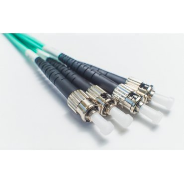 OM4 ST ST Fiber Patch Cable | 100G Duplex 50/125 Multimode