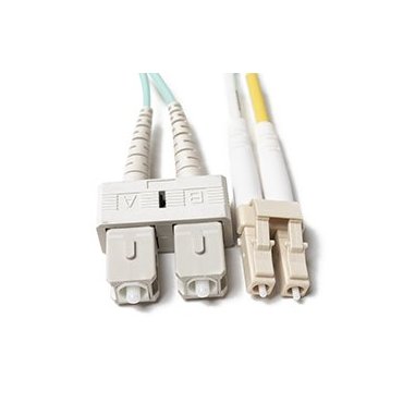 OM4 LC SC Fiber Patch Cable | Plenum 100G Duplex 50/125 Multimode