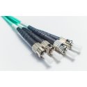 OM3 ST ST Fiber Patch Cable 10Gb Duplex ST Multimode Fiber Cords