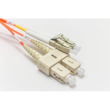 Jeirdus 5Meters 16ft LC to SC Fiber Optic Cable Jumper Optical Patch Cord Simplex Single-mode 9/125 LC-SC