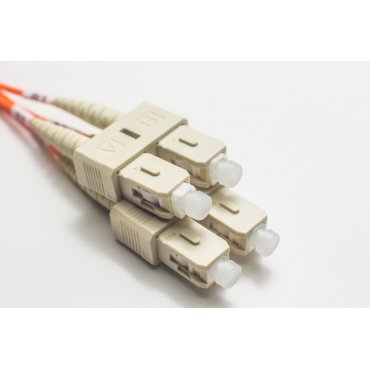 OM1 SC SC Duplex Fiber Patch Cable 62.5/125 Multimode