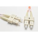 OM1 SC SC Duplex Fiber Patch Cables 62.5/125 Multimode Orange Jumper