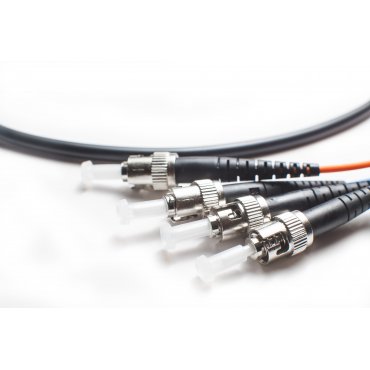 OM4 ST ST Fiber Patch Cable | In/Outdoor 100G Duplex 50/125 Multimode