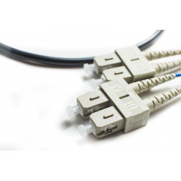 OM4 SC SC Fiber Patch Cable | In/Outdoor 100G Duplex 50/125 Multimode
