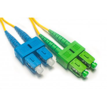 OS2 SC/APC-SC/UPC Duplex Singlemode 9/125 Fiber Patch Cable