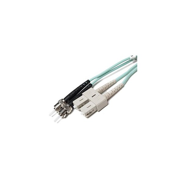 OM3 SC ST Plenum Duplex Fiber Patch Cable 10G Multimode 50/125